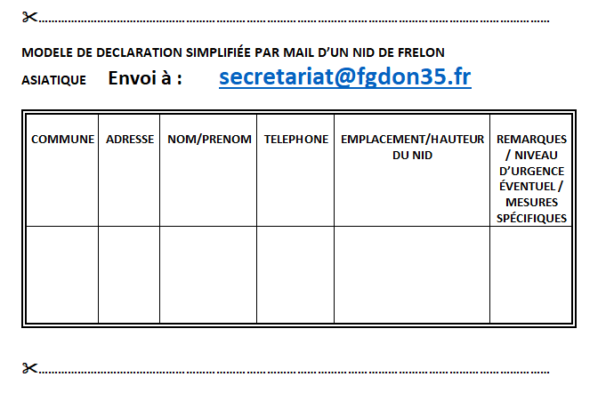 DECLARATION simp Nid FRELONS