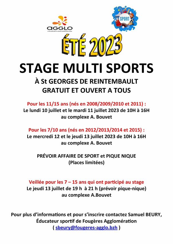 stage multi sports st georges primaire ado