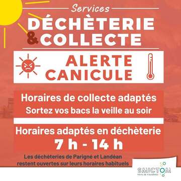 horaires décheteries canicule