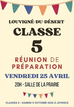 Réunion préparation classe 5